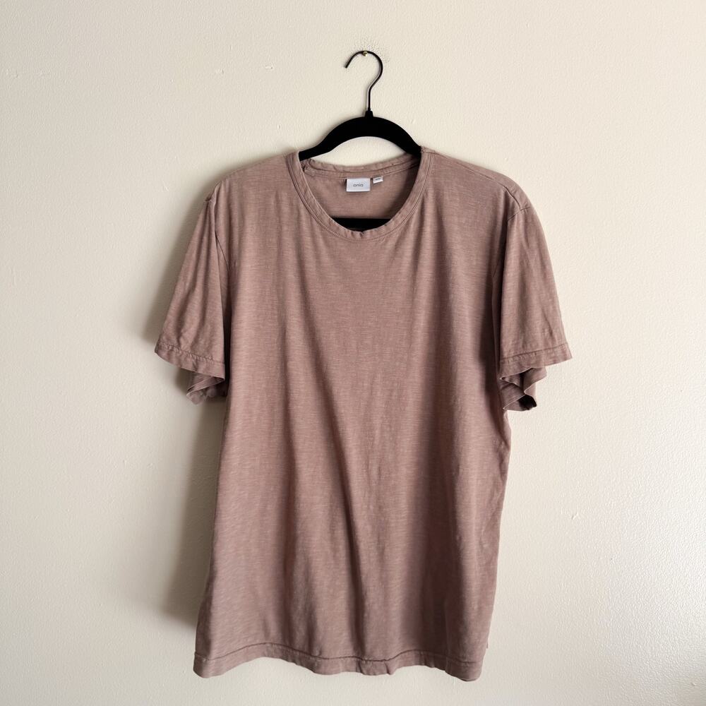 Onia Brown Short Sleeve Cotton Tee Medium Basics Norm
